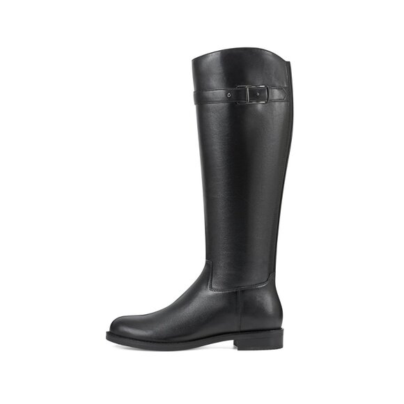 Black Leather Knee High Riding Boots Easy Spirit Aubrey Size 9.5 Wide - Picture 2 of 9